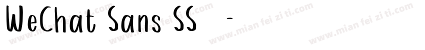 WeChat Sans SS字体字体转换